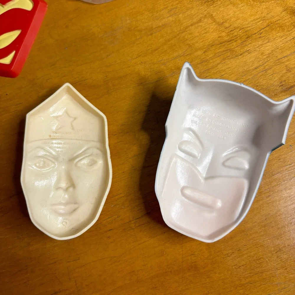 Vintage Wilton Cake Topper Accessories Batman, Superman, Wonder Woman